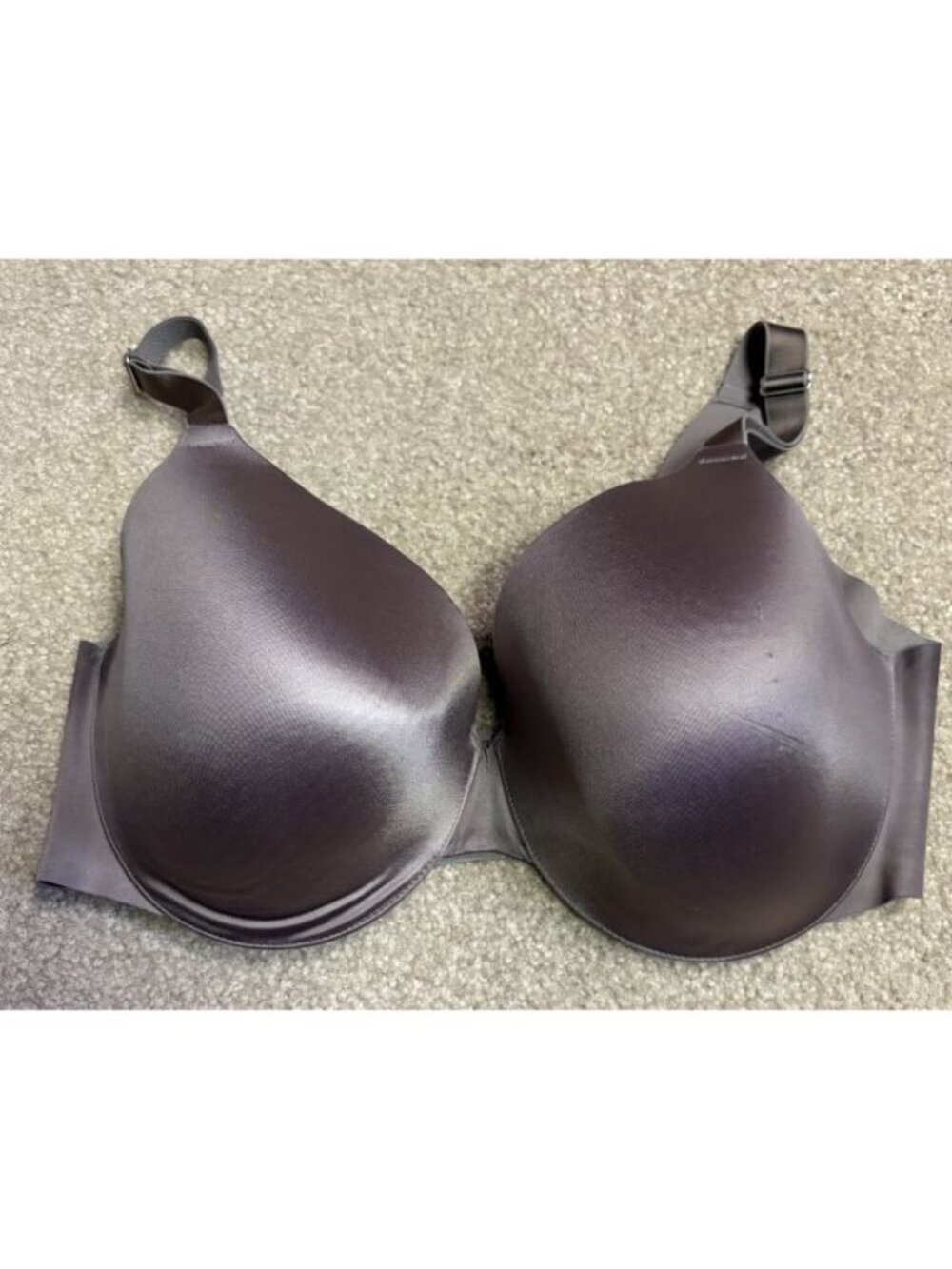 Soma Vanishing Back Full Coverage Bra 38DDD Underwire Satin Slimming Light Cocoa